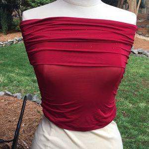 Red Bebe tube top